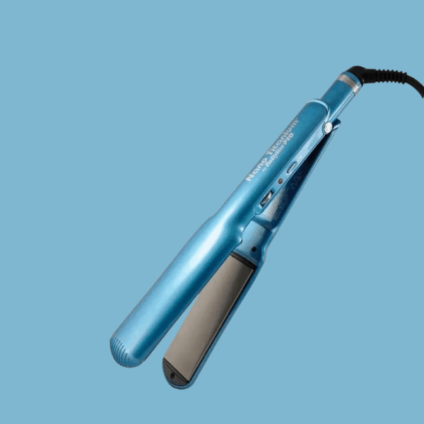 plancha cabello azul